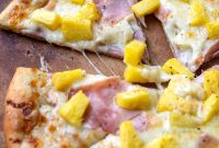 Hawaiian Pizza with Olive Oil Crust and Pineapple Topping