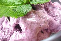 Mulberry Mint Ice Cream (Sugar-Free Recipe)
