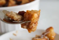 Gluten-Free Bread Pudding with Warm Caramel Sauce