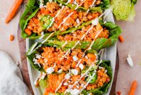 Buffalo Cauliflower and Chicken Lettuce Wraps Recipe