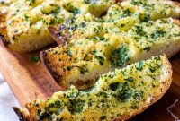 Crispy Ciabatta Garlic Bread Recipe with Herb Butter
