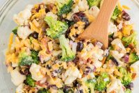 Crisp Broccoli and Cauliflower Salad with Tangy Lemon Dressing