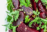 Tangy Pickled Beet Salad with Feta and Arugula