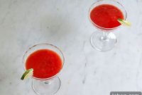 Summer Watermelon Ricky with Fresh Homemade Watermelon Juice