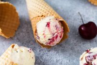 Cherry Vanilla No-Churn Ice Cream Recipe — Creamy Homemade Scoop