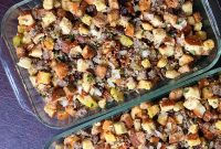 Sage Sausage Stuffing Recipe for Thanksgiving and Holiday Dinners