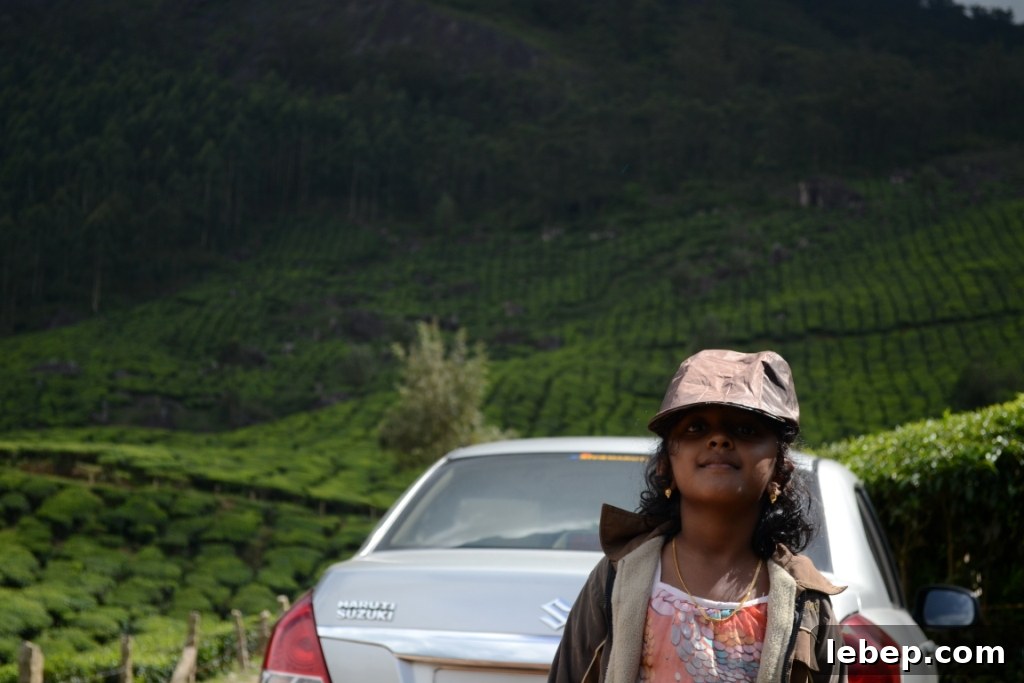 Sruti enjoying the gardens