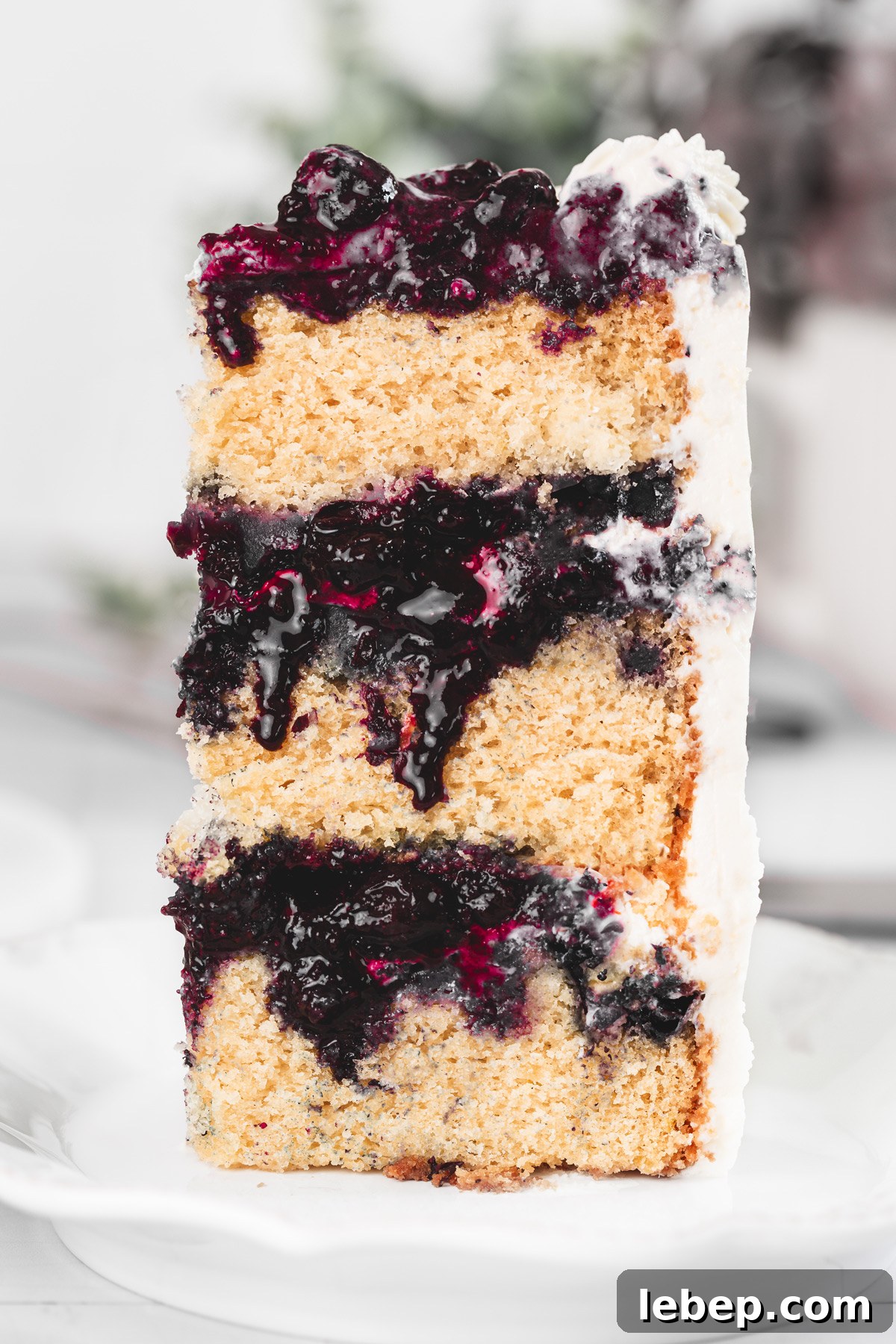 Blueberry Layer Cake Recipe for Moist, Fluffy Slices 16 part de layer cake au myrtilles