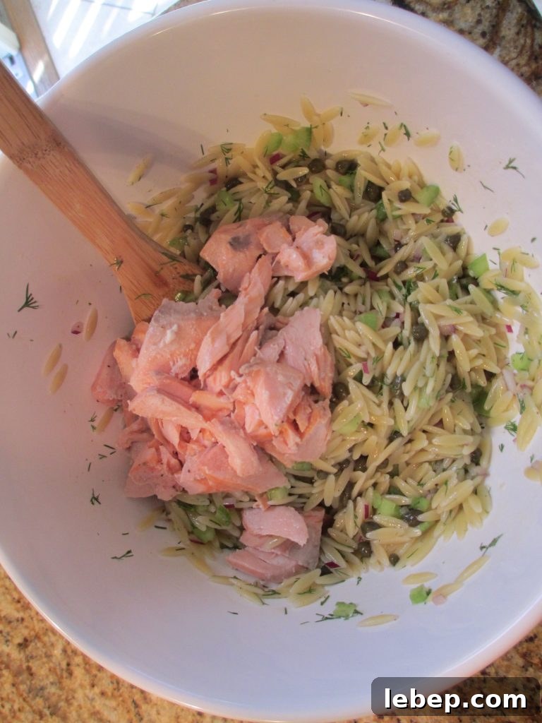 Lemony Salmon and Caper Orzo Salad Recipe 6 SALMON CAPER ORZO SALAD