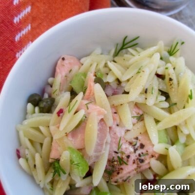 Lemony Salmon and Caper Orzo Salad Recipe 8 Salmon Caper Orzo Salad
