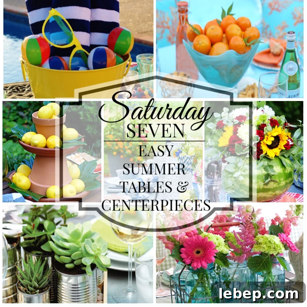 Saturday Seven: Summer Table & Centerpiece Ideas 2 Saturday Seven Summer tables