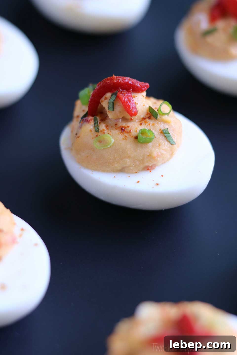 Deviled egg closeup