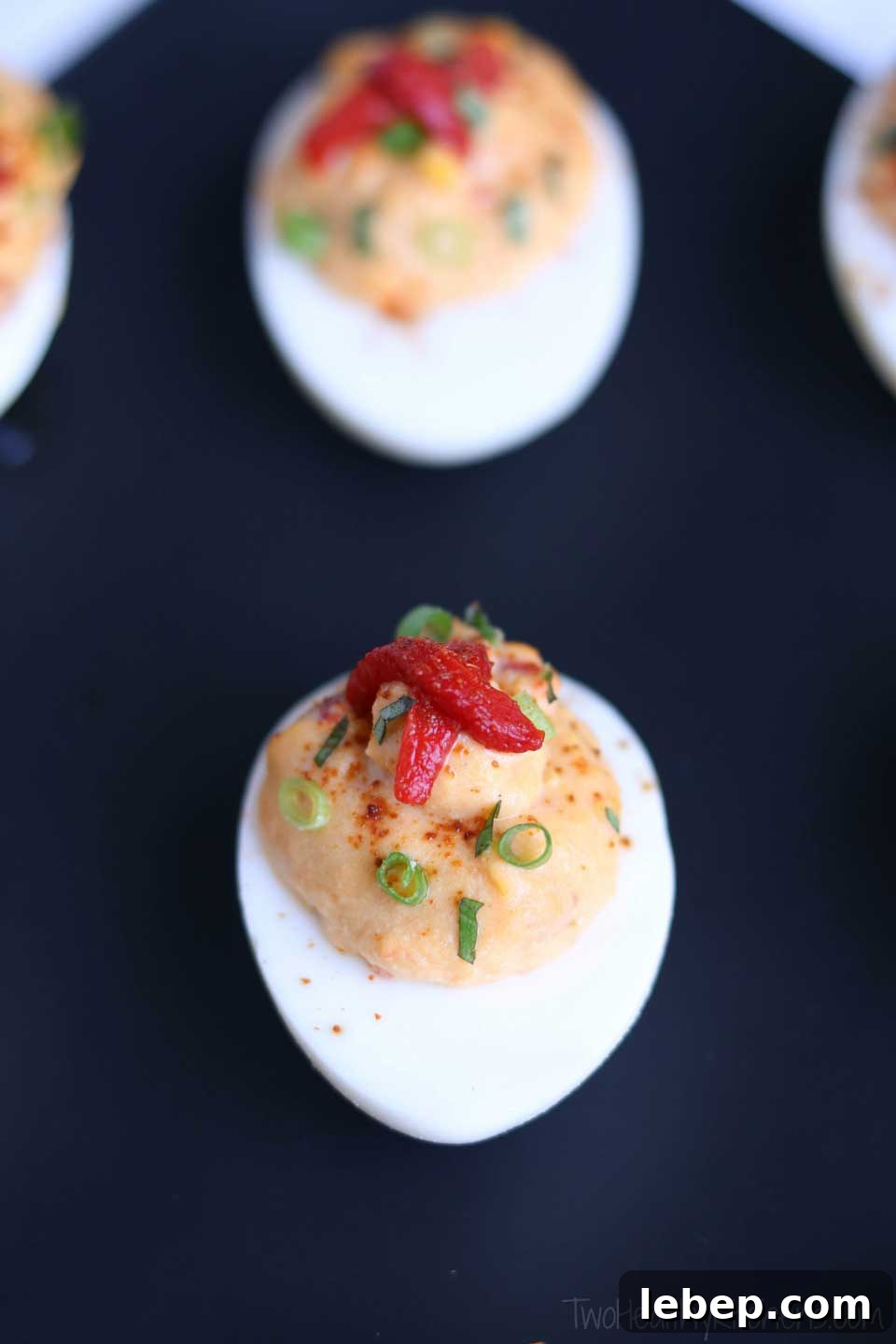 Deviled egg closeup