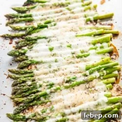 Easy Roasted Asparagus Recipe with Cheese | EatBetterRecipes.com