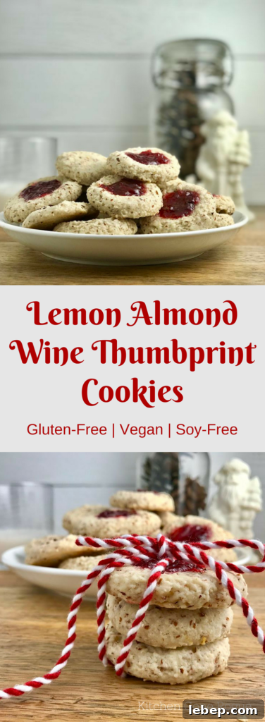 Lemon Almond Cookies Made with Wine for Light, Zesty Flavor 10 Gluten-Free Vegan Soy-Free Wine Thumbprint Cookies