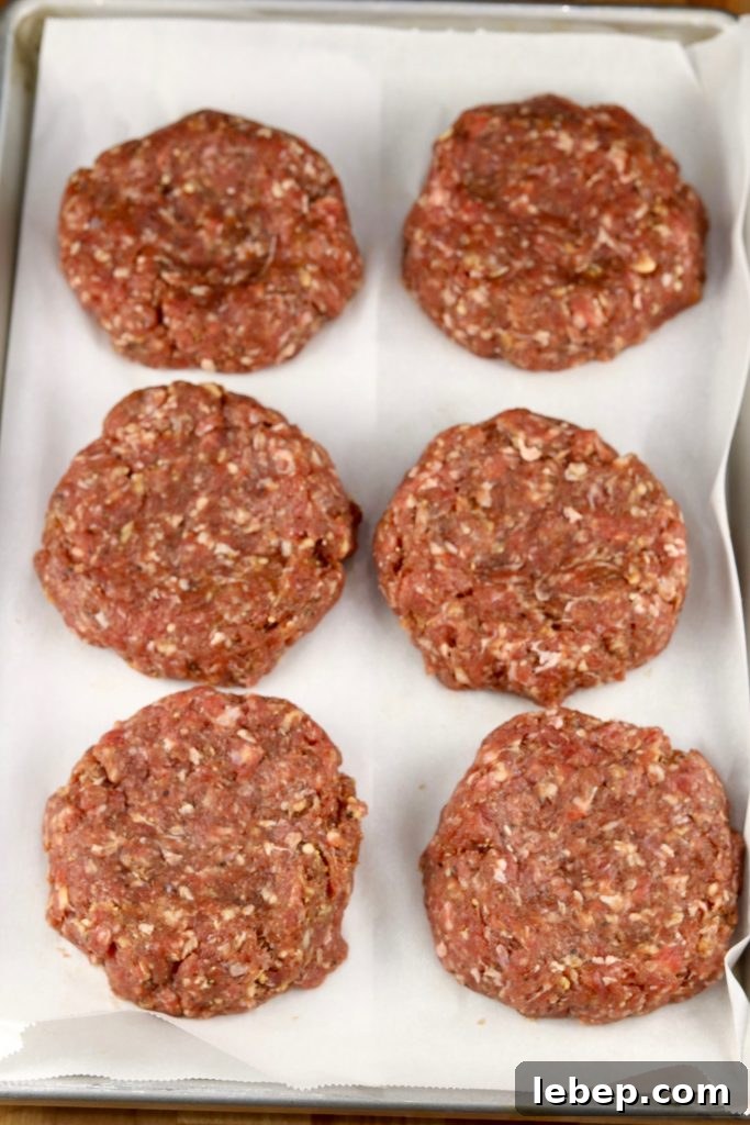 Form burger patties Burger patties