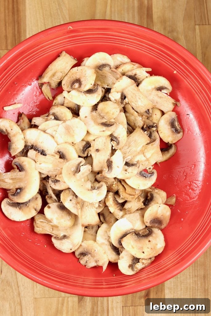 Sliced mushrooms for grilling Sliced Mushrooms