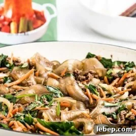 a pot of korean noodles