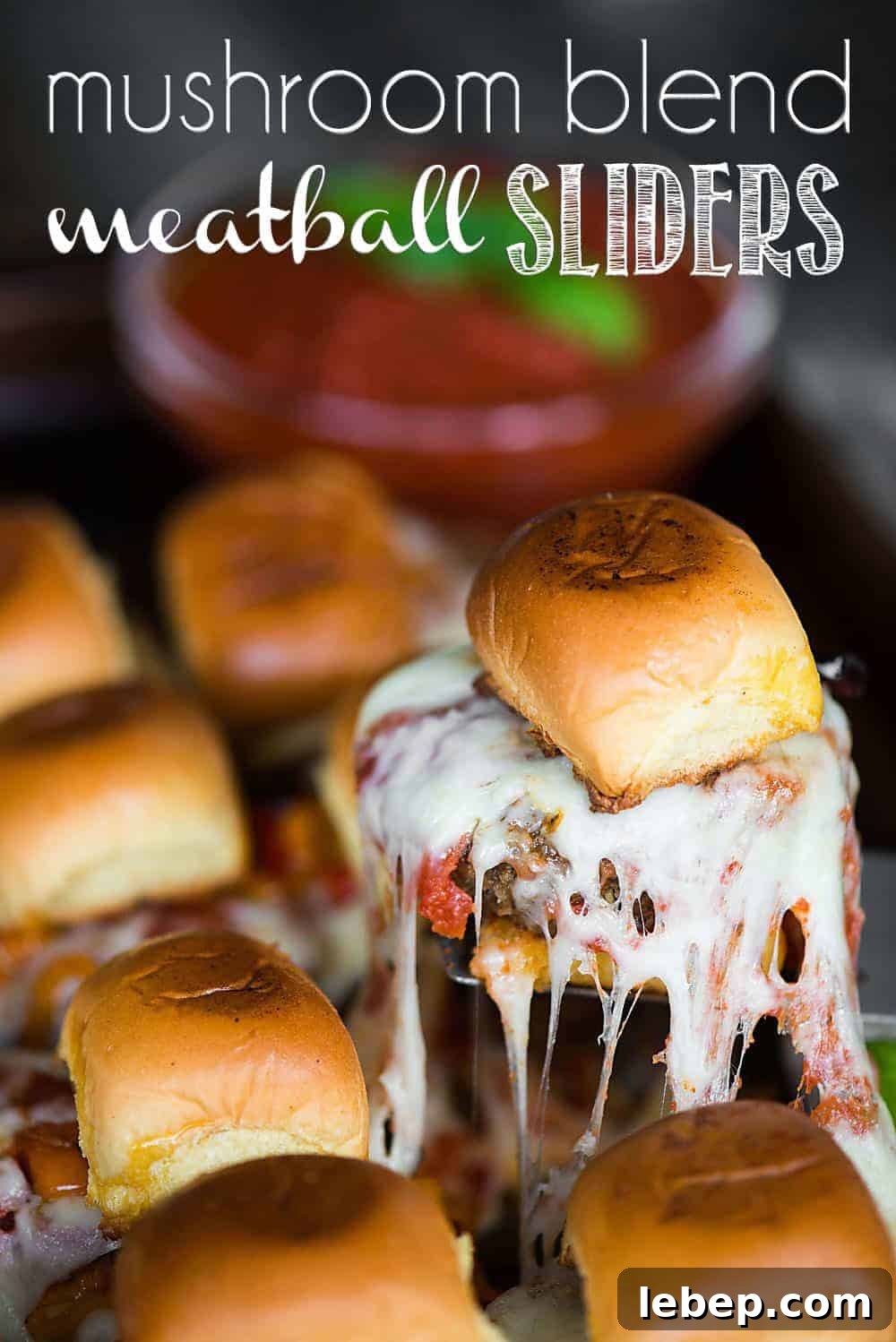 Savory Mushroom Blend Meatball Sliders Recipe 2 how to make the best sliders with a blend of ground beef and mushrooms