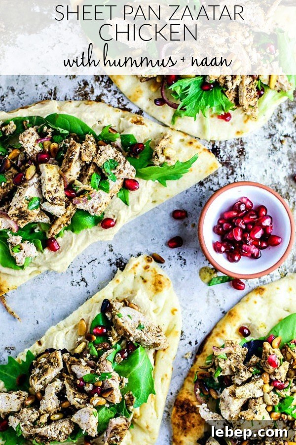 Sheet-Pan Za'atar Chicken on Naan: Quick Flavorful Dinner 8 Sheet Pan Chicken With Za'atar and Naan Bread.