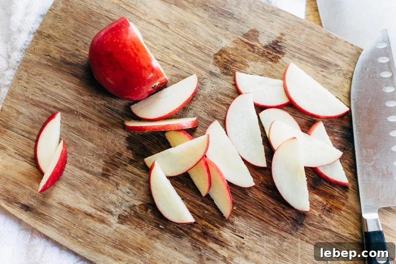 Apple & Honey Peanut Butter Toast Recipe — Quick Morning Snack 3 sliced apples