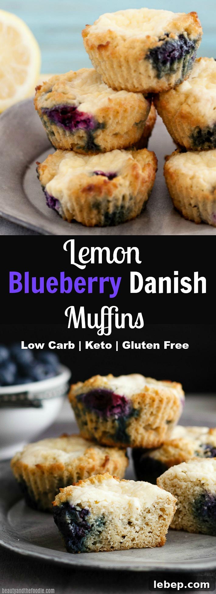 Lemon Blueberry Cheesecake Danish Muffins for Brunch 9 Lemon Blueberry Cheese Danish Muffins- Low Carb & Gluten Free