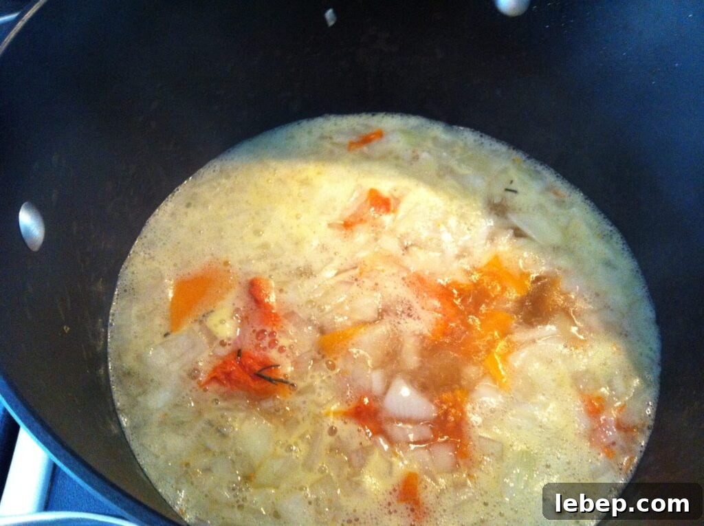making Roasted Butternut Squash Soup