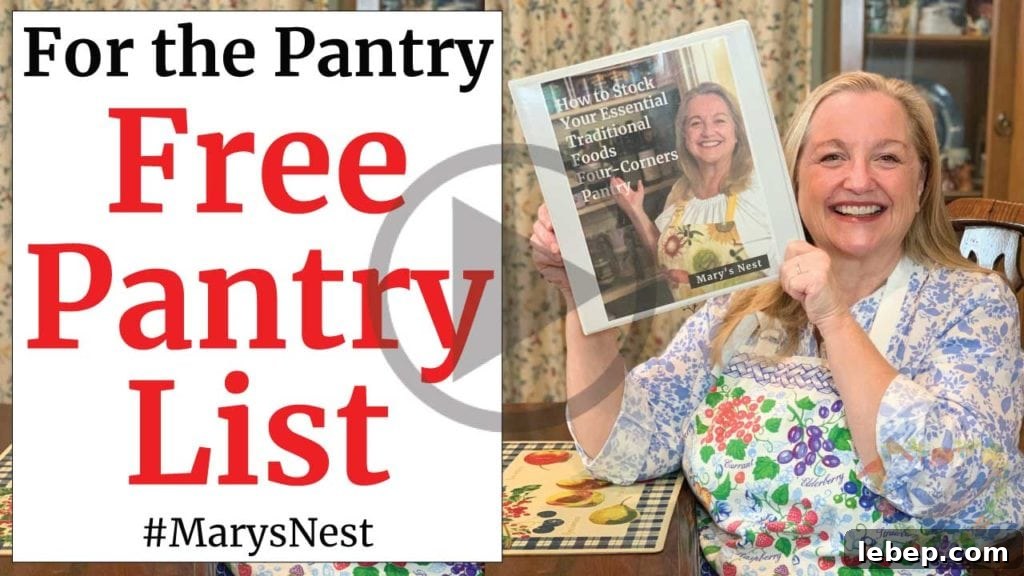 Printable pantry list