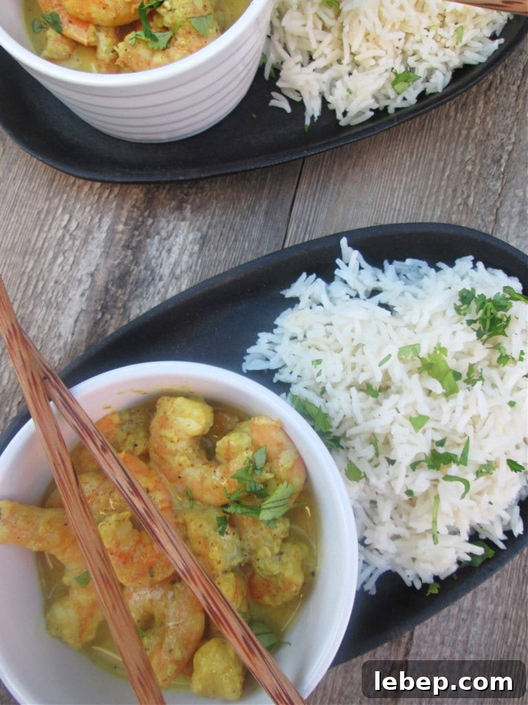 dinner for two coconut creamed shrimp
