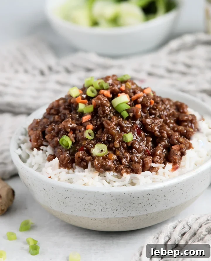 15-Minute Sweet Chili Ground Beef Stir-Fry Recipe 5 Korean ground beef in a bowl with sweet chili sauce