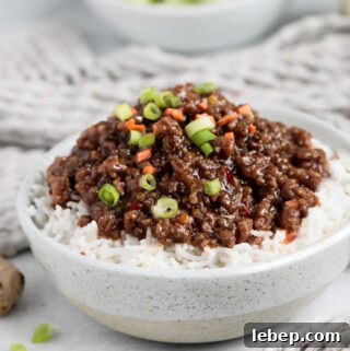 15-Minute Sweet Chili Ground Beef Stir-Fry Recipe 7 Korean ground beef in a bowl with sweet chili sauce