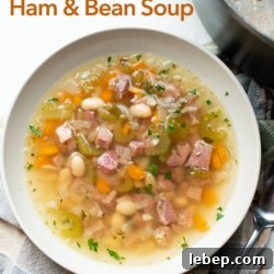 Stovetop Ham and Bean Soup Recipe — Ready in Minutes 2 Quick Easy Ham and White Bean Soup Recipe Stove Top | BestRecipeBox.com