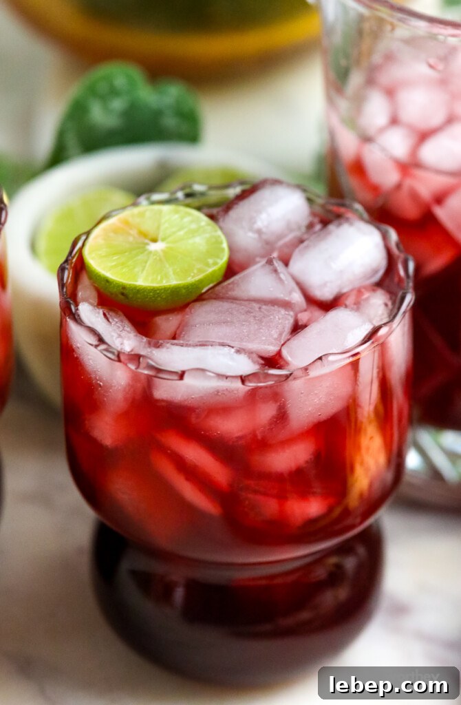 Sleepy Girl Mocktail Recipe: Relaxing Alcohol-Free Cocktail 2 Sleepy Girl Mocktail in clear glass