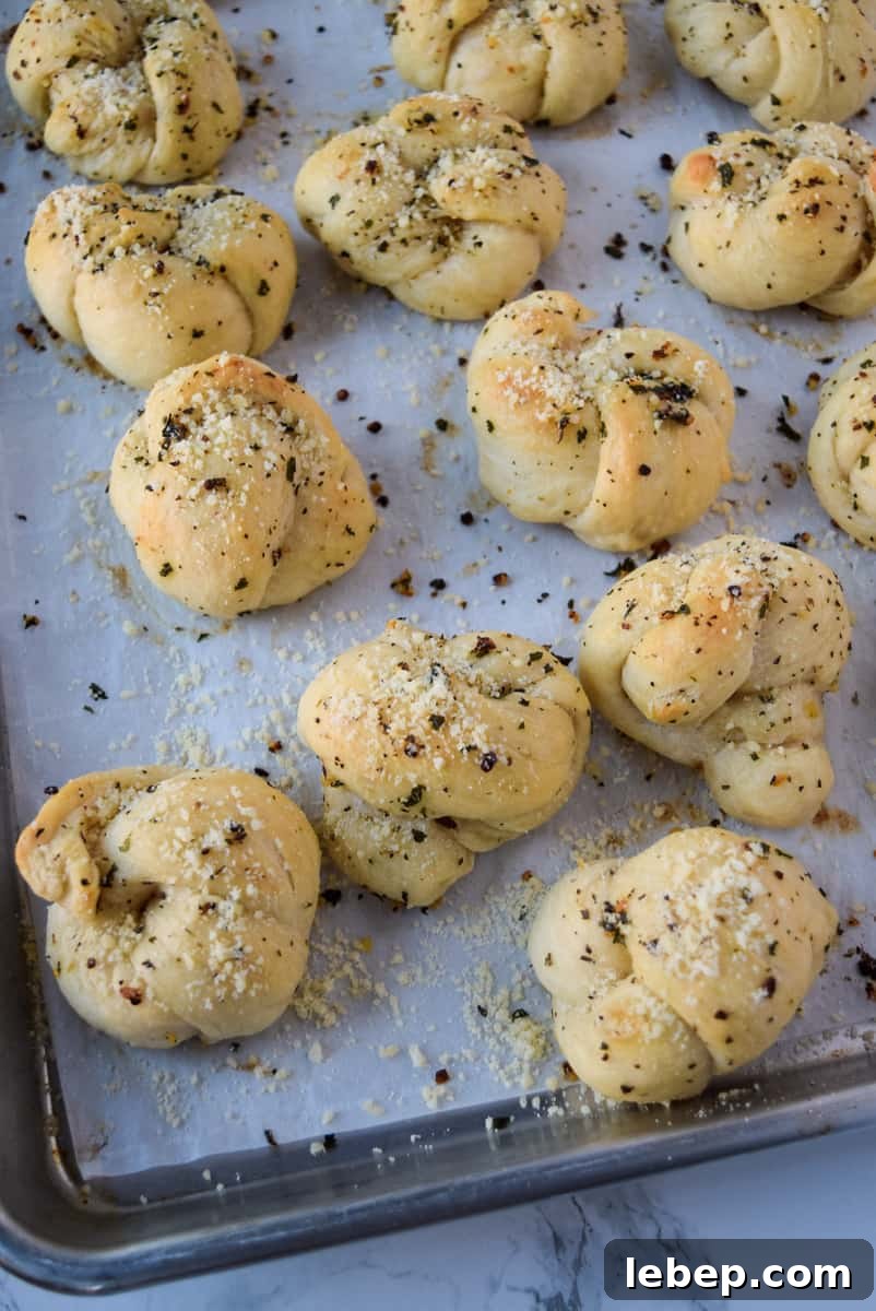 Crispy Parmesan Garlic Knots Recipe for Homemade Bread Rolls 4 Parmesan Garlic Knots