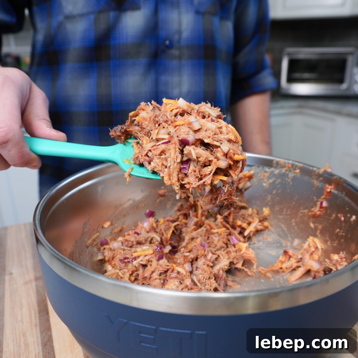 pulled pork mixture.