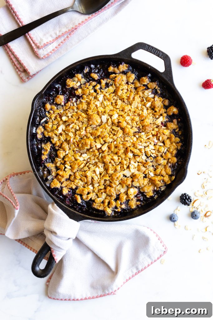 Mixed Berry Oat and Almond Crisp Recipe 14 Mixed Berry Oat Almond Crisp fresh from the oven