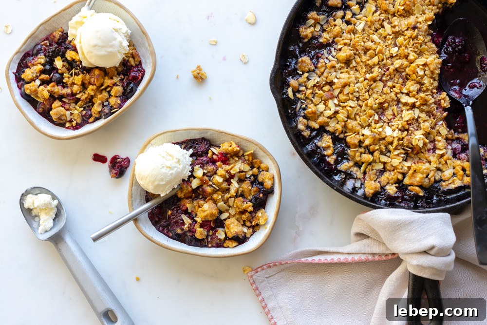 Mixed Berry Oat and Almond Crisp Recipe 25 An ode to summer berries, Mixed Berry Oat Almond Crisp