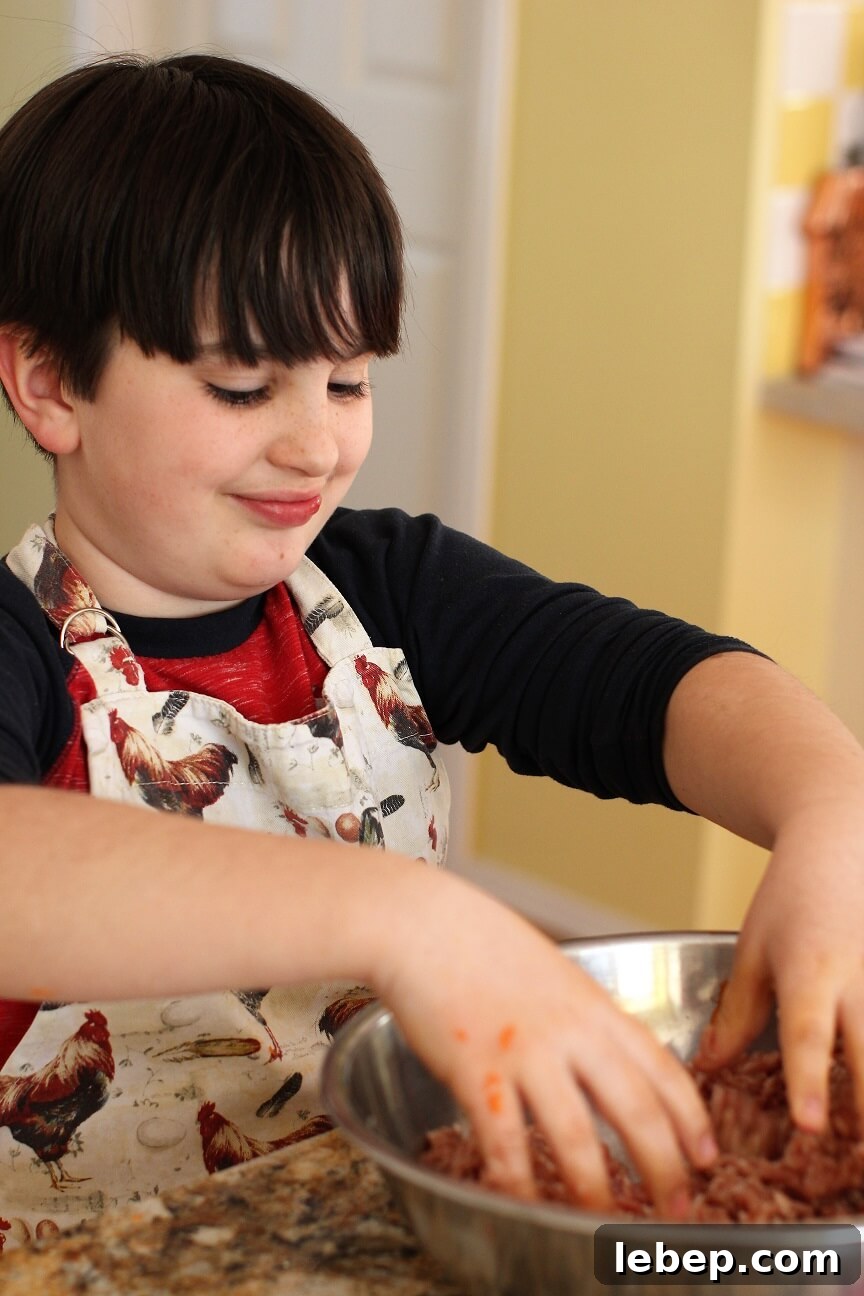 Make Sausage Patties at Home with Kids: Kid-Friendly Recipe and Tips 3 mixing the meat for the sausages