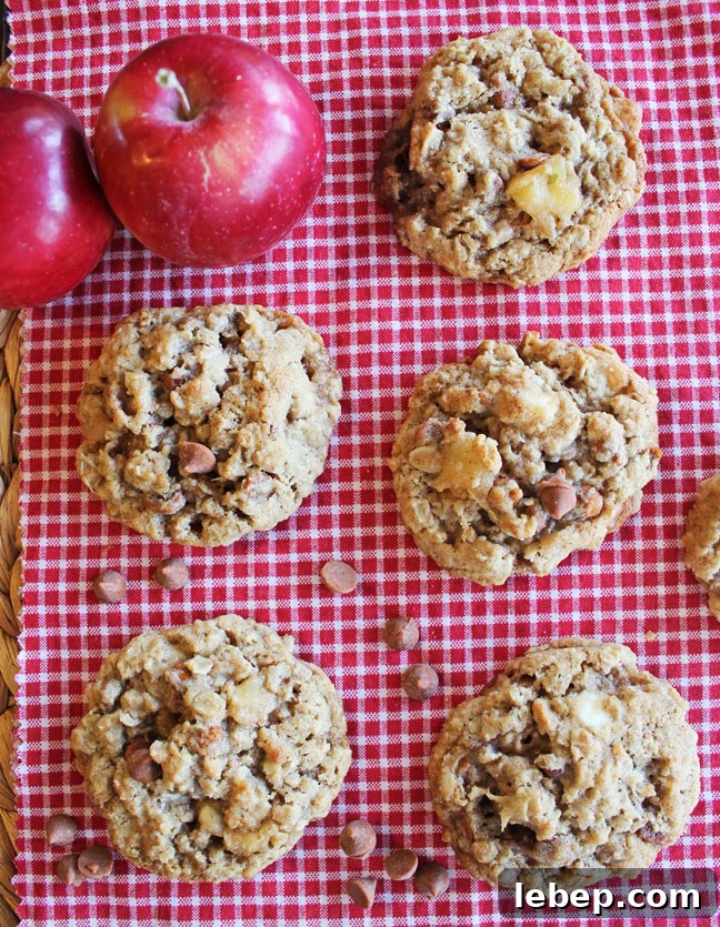 Apple Cinnamon Oatmeal Cookies