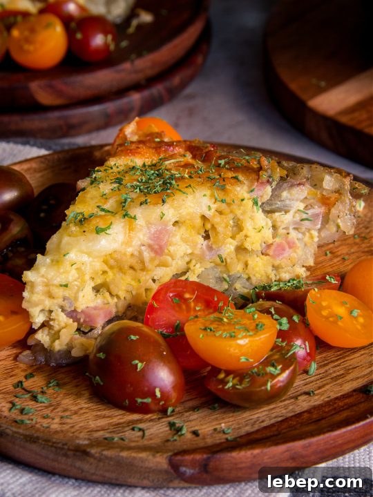 Crustless Potato, Rice & Ham Quiche Recipe 5 No Crust Quiche with Potato, Rice, and Ham