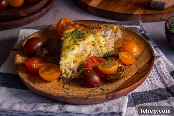 No Crust Quiche with Potato, Rice, and Ham