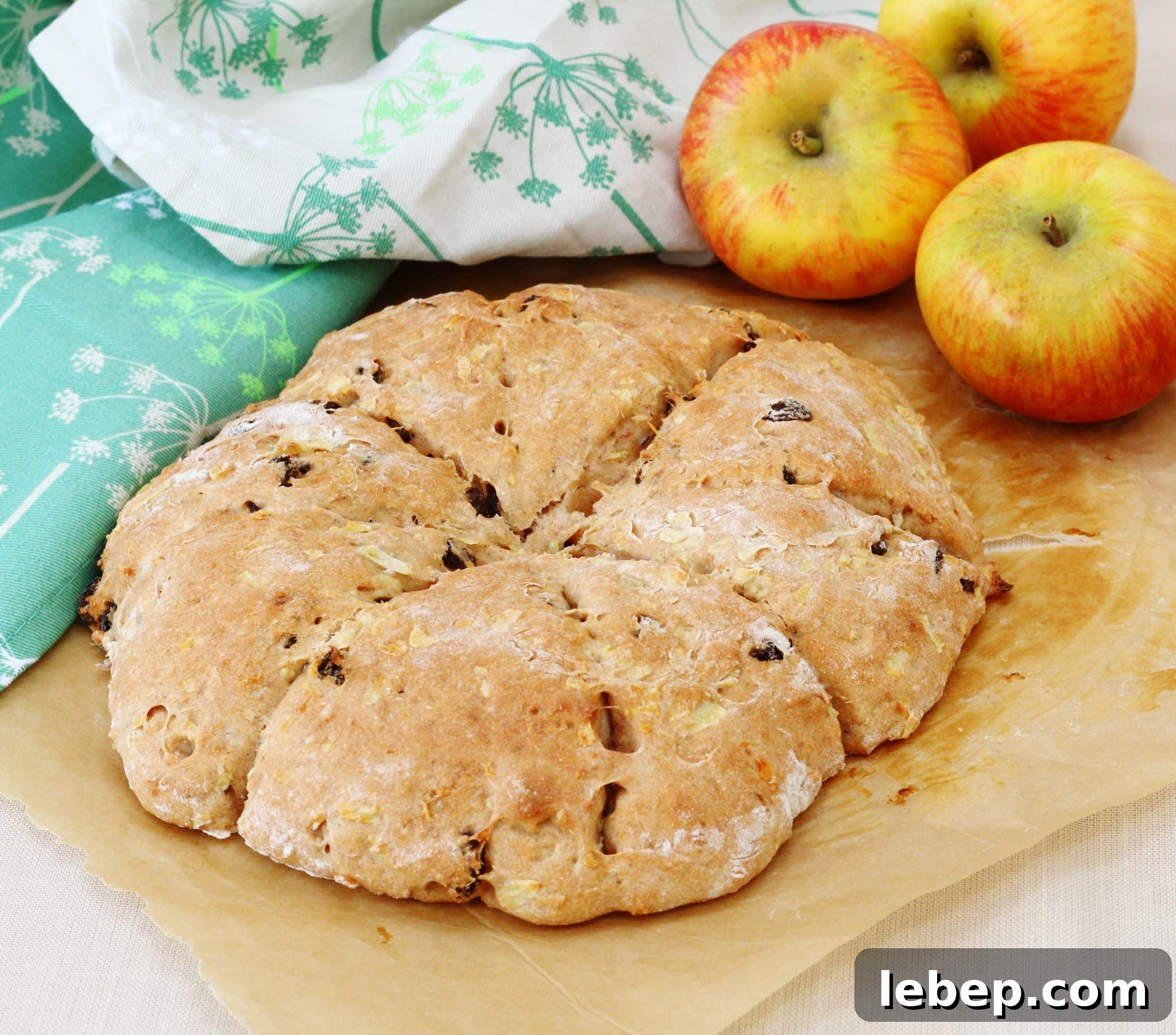Homemade apple sultana and cinnamon scones