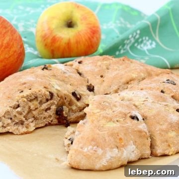 Homemade apple sultana and cinnamon scones