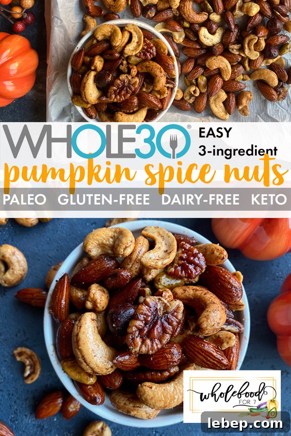 Pumpkin Spice Roasted Nuts Recipe — Crunchy Fall Snack Tutorial 2 Whole30 Pumpkin Spice Nuts - Paleo, Gluten-free, Dairy-free, Keto. EASY and only 3-ingredients!