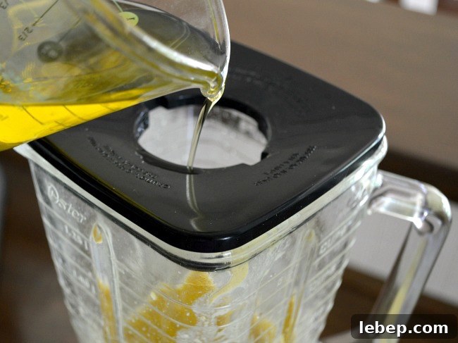 Homemade Honey Mustard Dressing-blending
