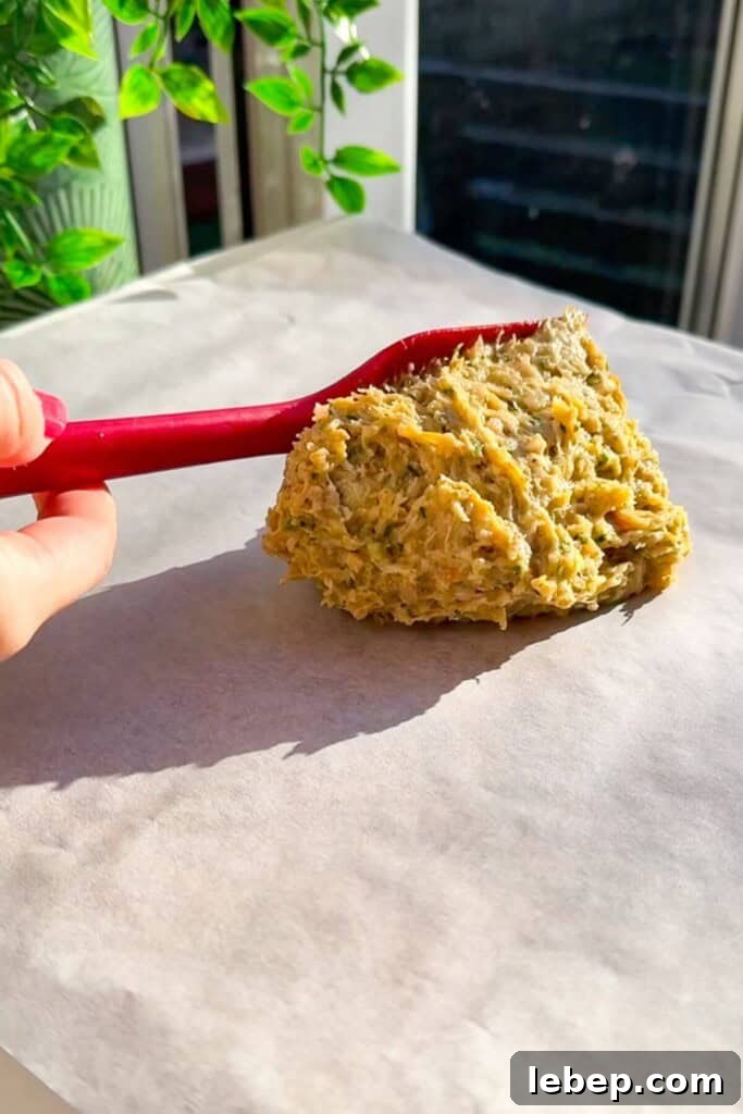 Ground chicken doner mix on a piece of parchment paper.