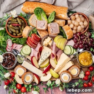 Ploughman's lunch cheese platter