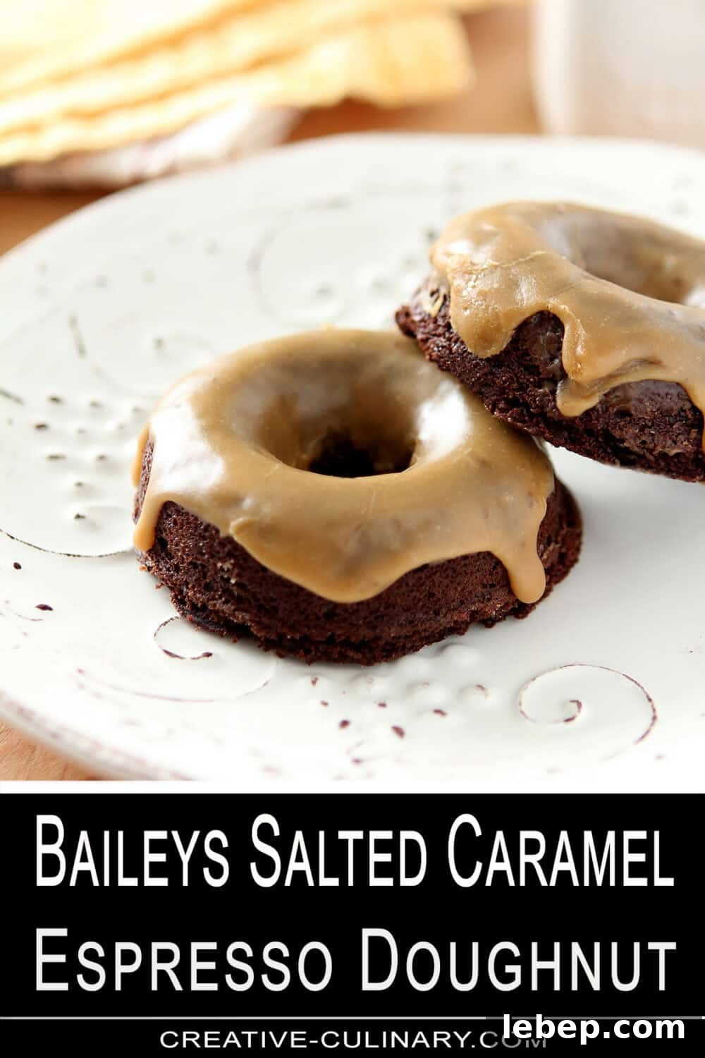 Pin: Baileys Salted Caramel and Espresso Baked Doughnuts