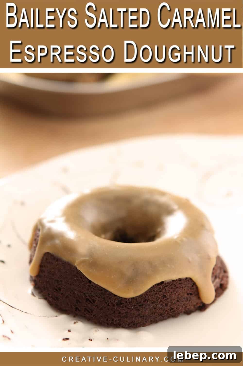 Row of Baileys Salted Caramel Espresso Doughnuts