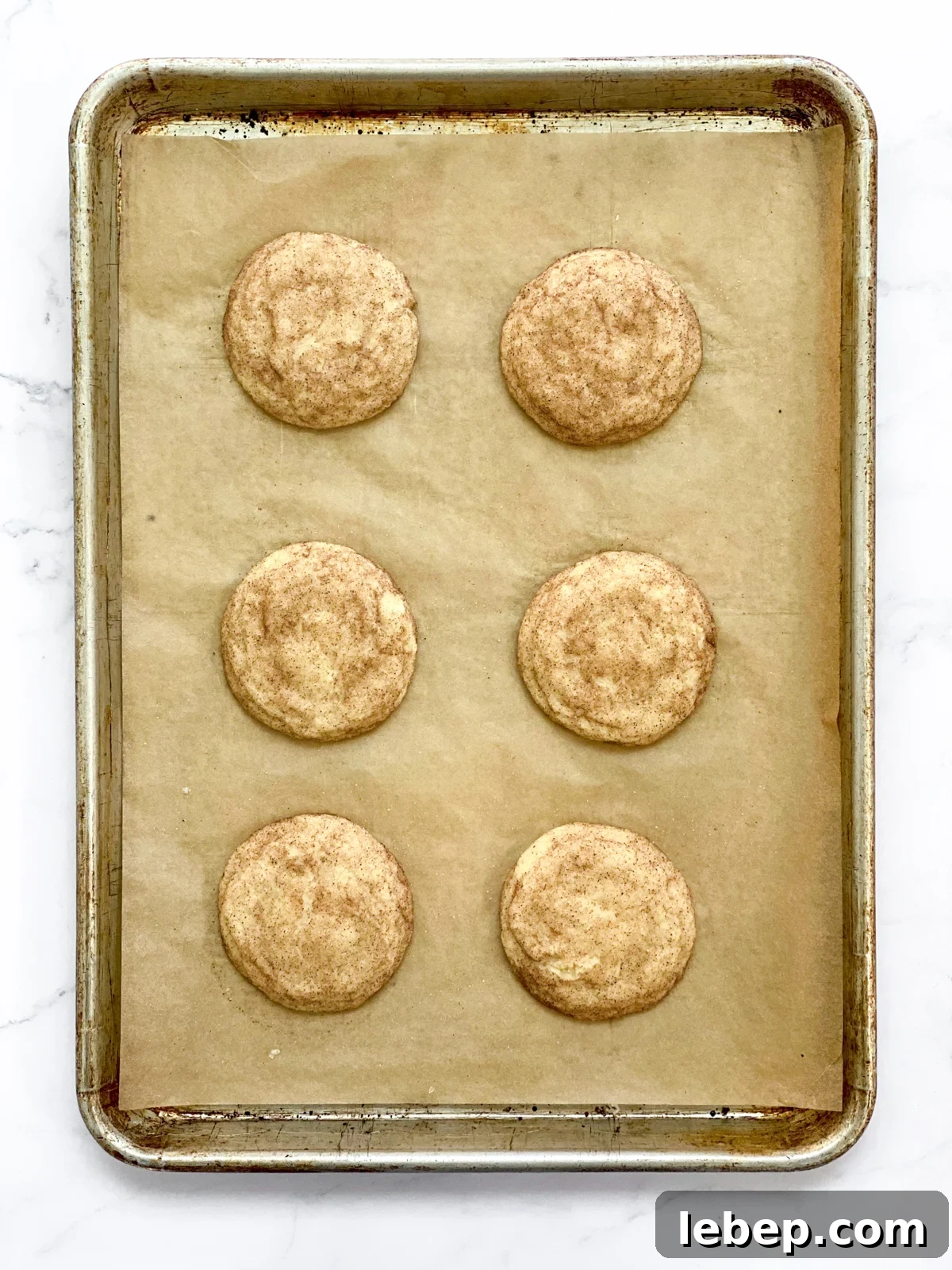 Snickerdoodle Cookies Without Cream of Tartar — Soft, Cinnamon-Sugar Recipe 11 snickerdoodle done baking